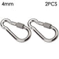 1/2pcs M4~M12 Spring Quick Link Buckle Ring with screw Outdoor Climbing Gear Carabiner Safety Hook Travel Kit Camping Equipment