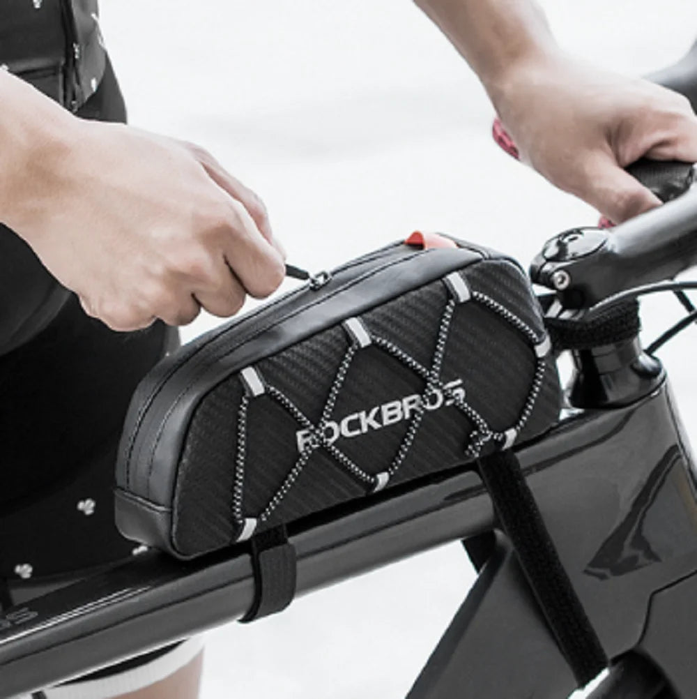 ROCKBROS Bike Bag Waterproof Reflective Front Top Frame Tube Bag Ultralight Bicycle Bag Cycling Bag Touring Riding Gear