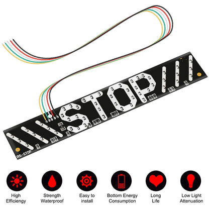 12V Taillights Motorcycle Turn Signal Lights With Stop Logo Flashing Brake Tail Lamps Turning Indicator LED Strips Waterproof