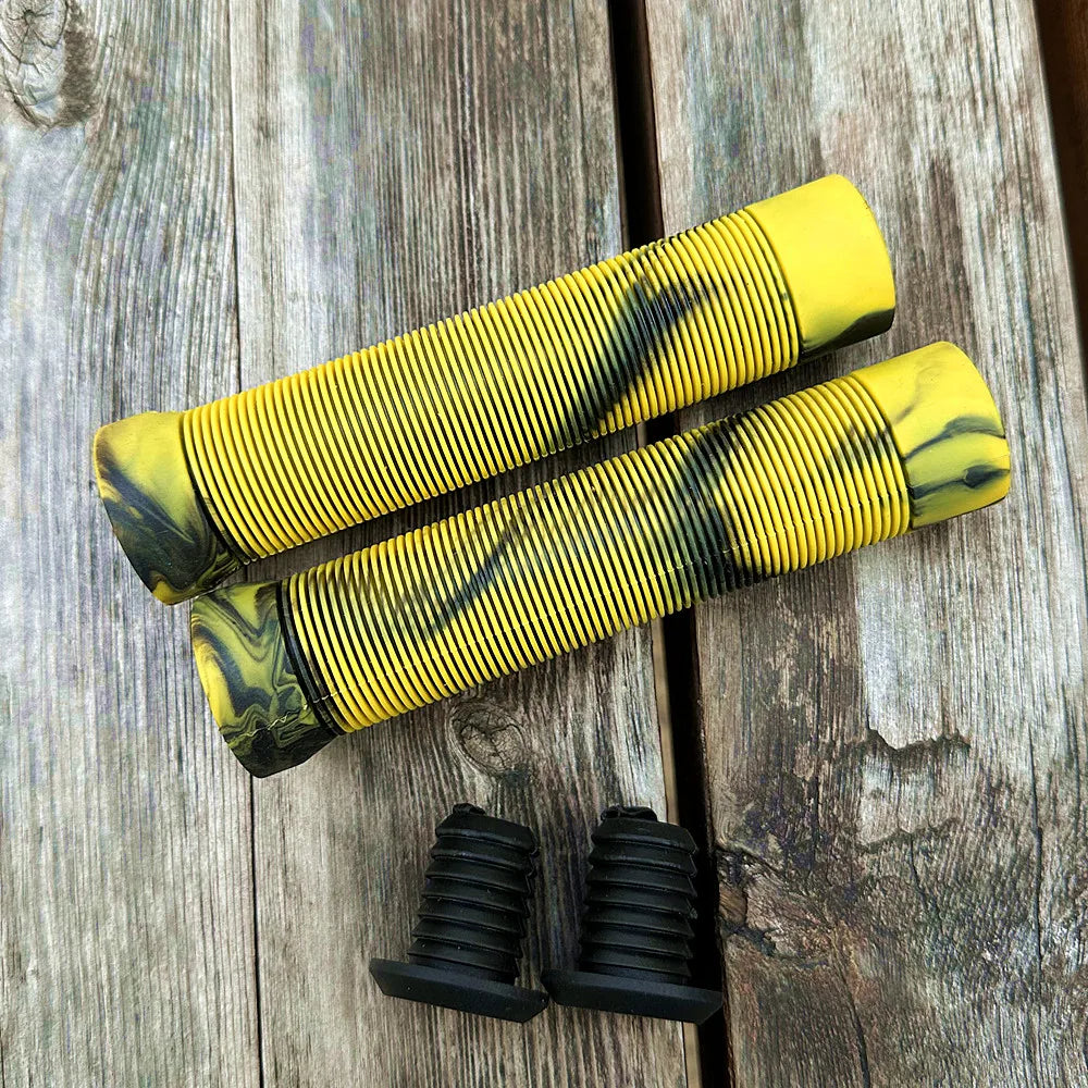 Ultralight Stripe Non-slip Mountain Bike Grips Handle Set Soft Shock-absorbing Mixed Color Mtb Bicycle Grips Cycling Parts