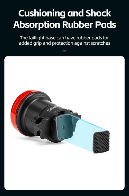 ROCKBROS Smart Bike Tail Light Bicycle Rear Lights IPX6 Waterproof Bike Lights for Night Riding with Type C Rechargeable