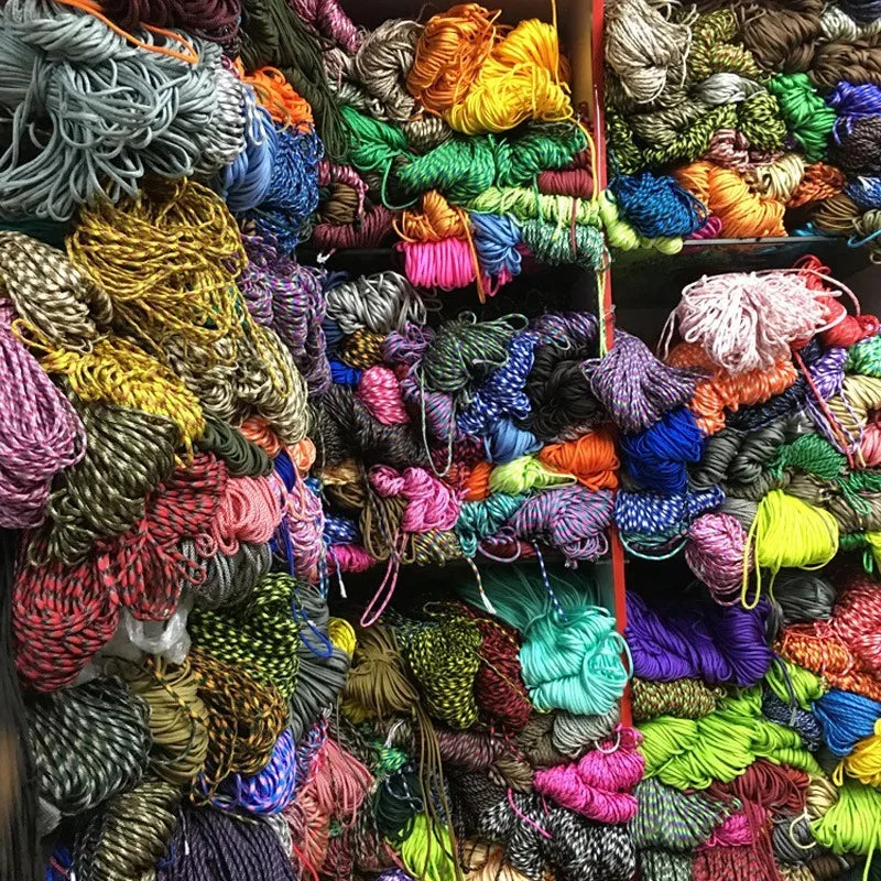 7-Cores 550 Paracord Rope 5 15 30 M Dia.4mm Cord For Outdoor Camping Survival Lanyard Parachute Hiking Tent Accessories