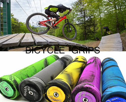 Ultralight Stripe Non-slip Mountain Bike Grips Handle Set Soft Shock-absorbing Mixed Color Mtb Bicycle Grips Cycling Parts