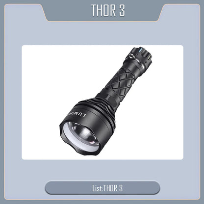 Outdoor Flashlight Tent Camping Lantern Self Defense Lamp EDC Fishing High Power LED Torch 2500 Meter Distance LEP Light THOR 3