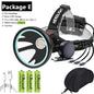 Brand New Xhp90.2 White Yellow LED Headlamp Headlamp Headlamp Torch 32W XHP50 3* 18650 Battery Power Pack 7800mah Light