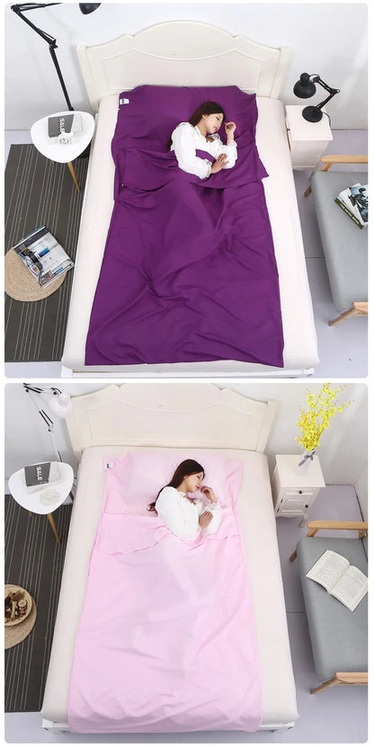 Breathable Portable Sleeping Bag Liner Sleeping Bag Tourism Mat Camping Outdoor Sleeping Bag Set Hotel Room Liner Anti-dirty