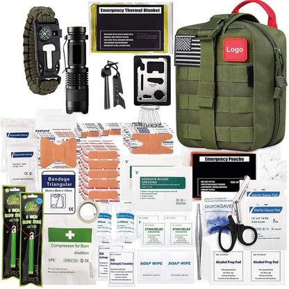 Outdoor Emergency Kit Suit Mountaineering Rescue Supplies Portable Package Camping Reserve Safety First-Aid Bag