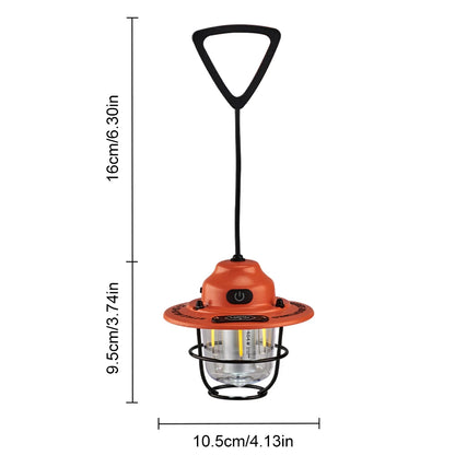 Mini LED Camping Lanterns Type-C Rechargeable Portable Hanging Tent Light 1200mAh for Hiking Fishing Emergency Light Lanterns