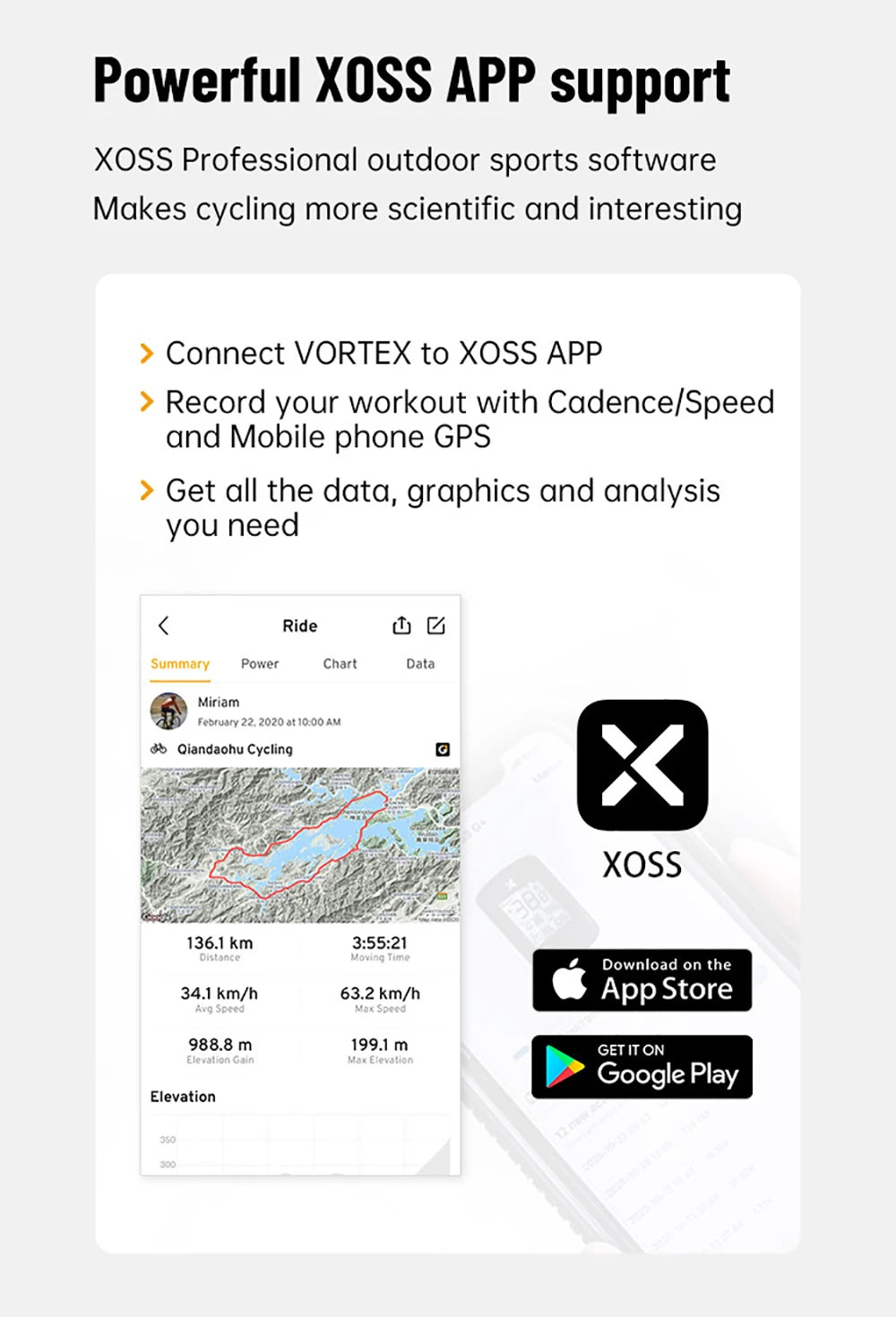 XOSS Vortex Speed Cadence Sensor X2 Chest Strap Heart Rate Monitor for Road MTB Cycling Bluetooth ANT+ Wireless Bike Accessories