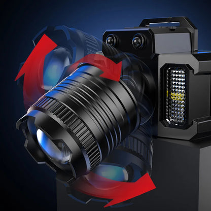 Rechargeable LED Headlamp Super Bright with 5 Modes Zoom Torch Head Lamp Motion Sensor Head Lights For Camping Running Cycling