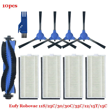 For Eufy Robovac 11S / 25C / 30 / 30C / 35C / 12 / 15T / 15C Slim Robot Vacuum Cleaner Parts Main Side Brush Cover Hepa Filter