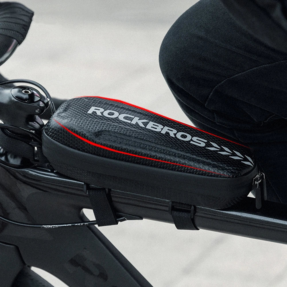 ROCKBROS Bike Bag,Waterproof Front Frame Top Tube Bicycle Pouch,Large Capacity Cycling Front Storage Bag for Mountain Road Bikes