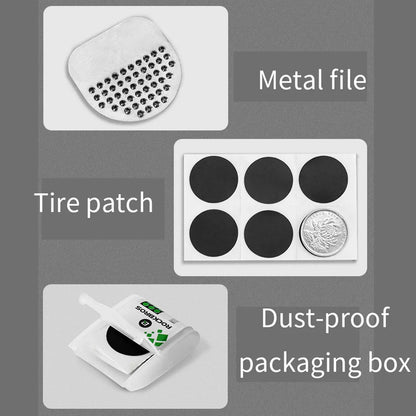 ROCKBROS Bicycle Flat Tire Repair Kit Tool Glue-free Portable Rubber Fetal Repair Bike Inner Tube Puncture Patch Repair Tools