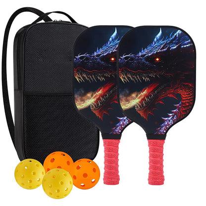 Pickleball Paddles USAPA Approved Set Rackets Honeycomb Core 4 Balls Portable Racquet Cover Carrying Bag Gift Kit Indoor Outdoor