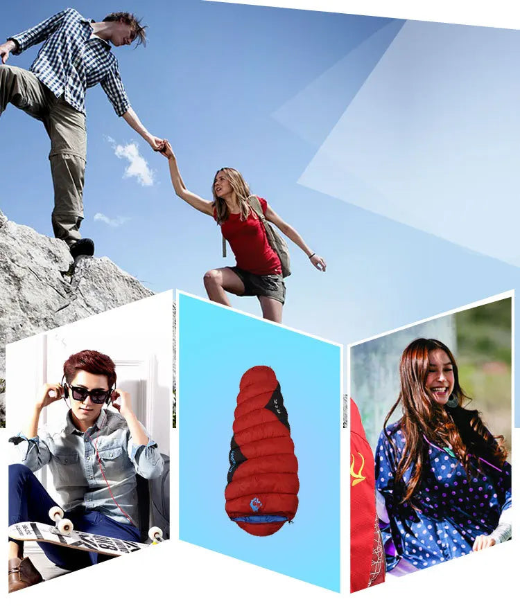 한국 특가 JUNGLE KING CY0903 Thickened Winter Cold Weather Waterproof Sleeping Bag Camping Hiking Supplies -8℃ Cotton Sleeping Bags