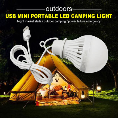 1/2pcs Portable Lantern Camp Lights USB Bulb 5W/7W Power Outdoor Camping Multi Tool 5V LED for Tent Camping Gear Hiking USB Lamp