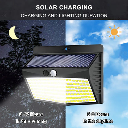 Outdoor Solar Light 468/208/138 LED Outdoor Solar Light LED Solar Security Lights Garden Waterproof 3 Modes Wall Lamp Fence Yard