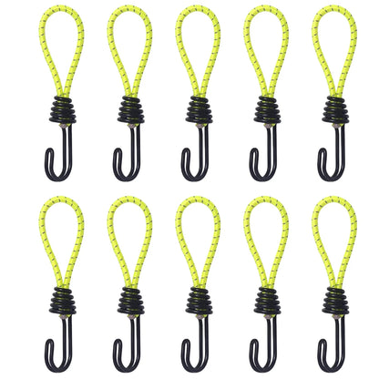 10pcs Tent Elastic Rope Cord Hook Versatile Outdoor Camping Canopy Tarp Tent Fixing Cord String Carabiner Hooks Accessories
