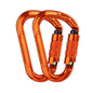 Rock Climbing Carabiner Pear-Shape Buckle 25kN Safety Auto Lock Spring-Loaded Gate Aluminum H-Carabiner Outdoor Kits