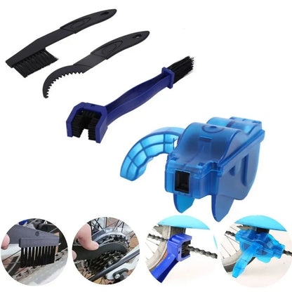 Portable Bicycle Chain Cleaner Bike Brushes Scrubber Wash Tool Mountain Cycling Cleaning Kit Outdoor Accessory