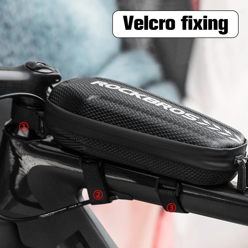 ROCKBROS Bike Bag,Waterproof Front Frame Top Tube Bicycle Pouch,Large Capacity Cycling Front Storage Bag for Mountain Road Bikes