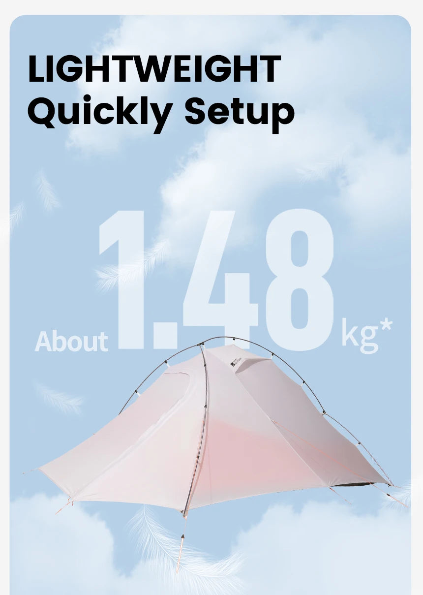 MOBI GARDEN Camping Tent Ultra Light Trekking Tent Portable Outdoor Hiking 20D