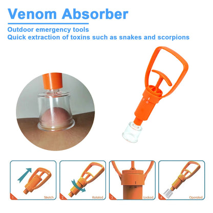 Outdoor Camping Survivor Venom Extractor Kit Safe First Aid Kit Safety Protector Snake Bees Mosquito Bite Venom Extractor