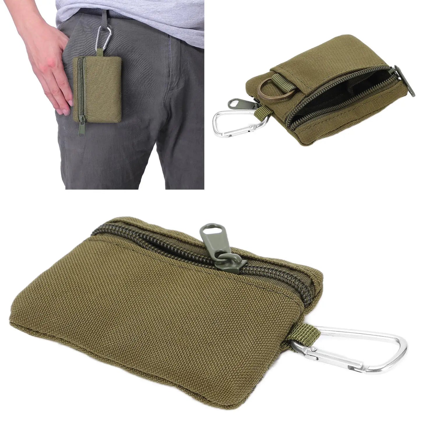 Compact Tear-Resistant Molle Pouch - Lightweight Portable Nylon Bag for outdoor Gear & Easy Access