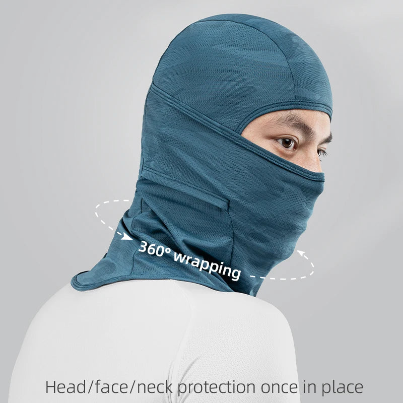 ROCKBROS Cycling Mask Full Face UV Protection Bicycle Mask Summer Balaclava Hat Road Bike Scarf Breathable Outdoor Equipment