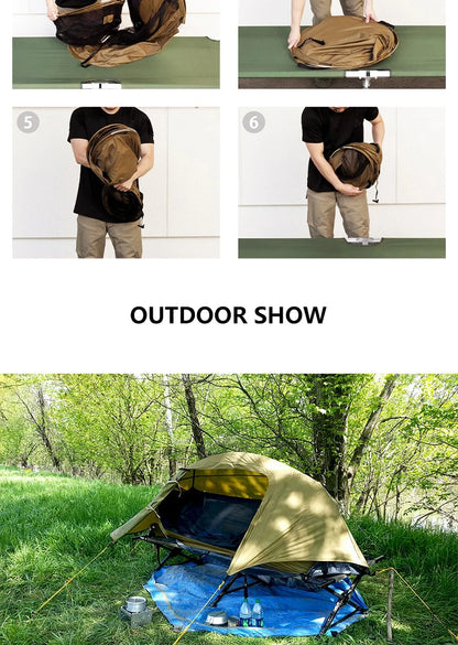 Sonuto-Lightweight Camping and Mountaineering Hiking Tent, Aluminum Alloy Poles, Waterproof and Mosquito Proof, Single Person