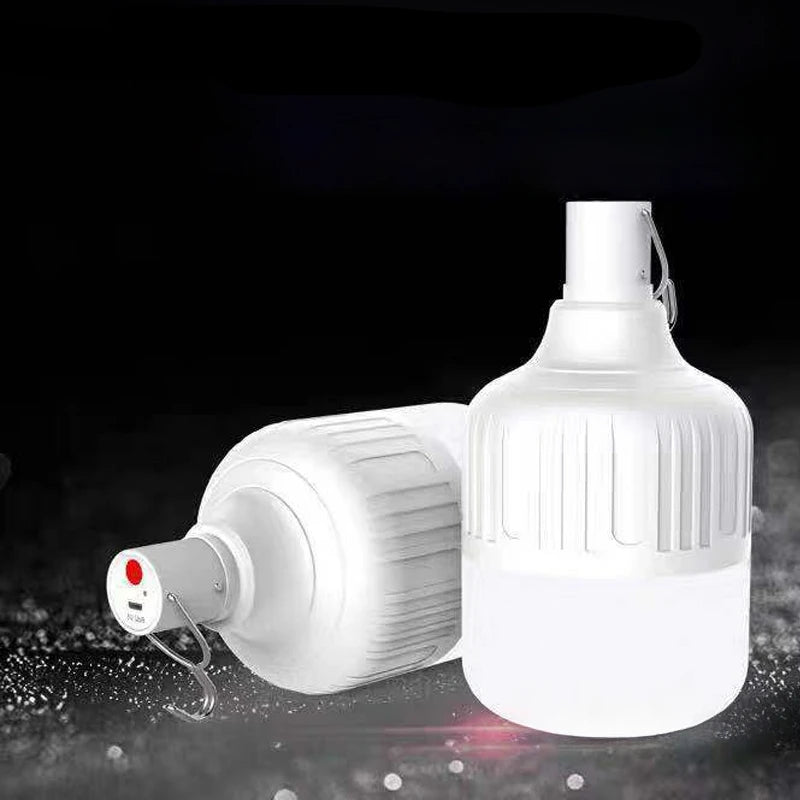 USB Portable Emergency Light Charging Hook LED Outdoor Adjustable 200W Tent Light, Barbecue Fishing Camping Light Bulb