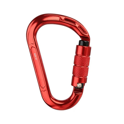 Rock Climbing Carabiner Pear-Shape Buckle 25kN Safety Auto Lock Spring-Loaded Gate Aluminum H-Carabiner Outdoor Kits