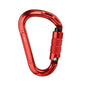 Rock Climbing Carabiner Pear-Shape Buckle 25kN Safety Auto Lock Spring-Loaded Gate Aluminum H-Carabiner Outdoor Kits