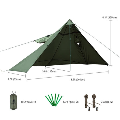 Onetigris Multiuse Raincoat Configurable Outdoor Tent TENTSFORMER Poncho Shelter 1500mm Waterproof 3 Season Single Tent