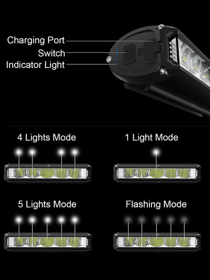 Fivemi Bicycle Light Front 10000mAh Bike Light Power Bank Flashlight USB Charging MTB Road Cycling Lamp Accessories Taillight
