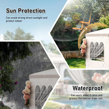 10x30FT White Party Tent Outdoor Canopy Tent Heavy Duty Wedding Tent Waterproof Patio Gazebo Event Tents for Parties