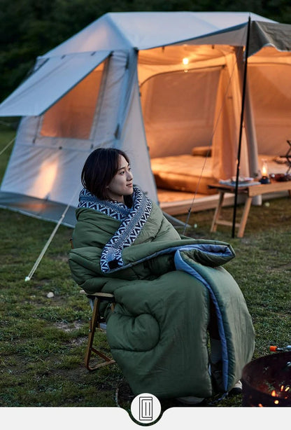 Naturehike Cotton Sleeping Bag Outdoor Camping Single Autumn And Winter Warm And Thick Splicable Breathable Sleeping Bag