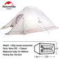 Naturehike Tent Cloud Up Series Ultralight Outdoor Camping Tent Waterproof Backpacking Cycling Tent Camping Tent With Floor Mat