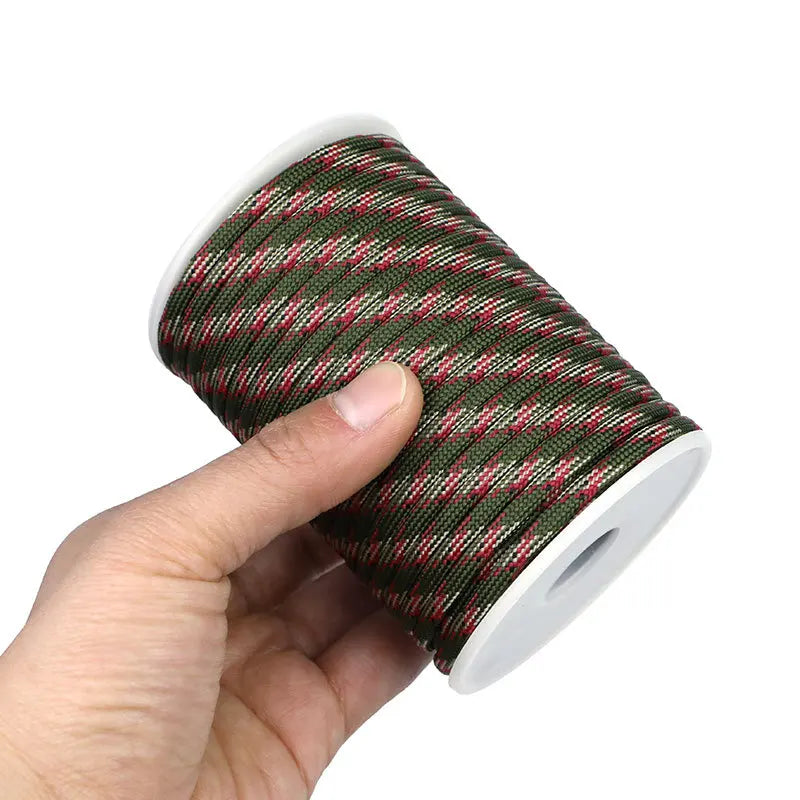 30 50 M  Dia.4mm 9 Cores 550 Paracord Cord   For Outdoor Camping Survival Lanyard Parachute Rope Hiking Tent Accessories