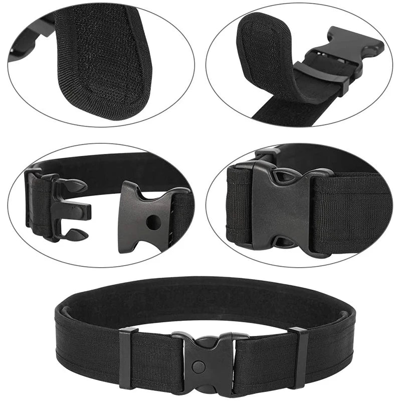 Outdoor tactical gun holster flashlight bag 10 in 1 multifunctional tool kit waist belt nylon Oxford cloth practical safety belt
