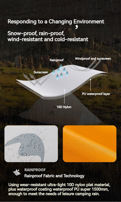 Naturehike Upgrade 10D Cloud Up Camping Tent 980g Ultralight 2 Persons Outdoors Camping 10D Silicone Hiking Tent With free Mat