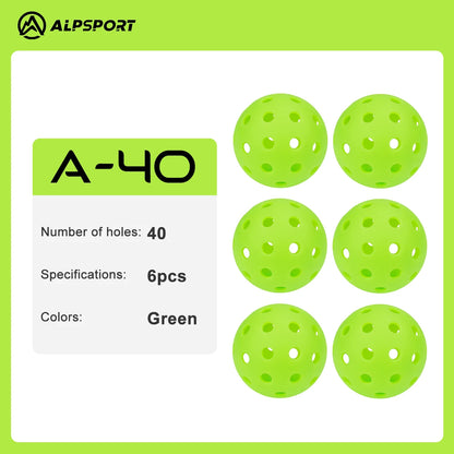 ALP Outdoor Pickleball 74mm Durable 40 Holes 26 Holes 1/3/6/12/100 Pieces/PCS 26g Original USA Professional Pickleball