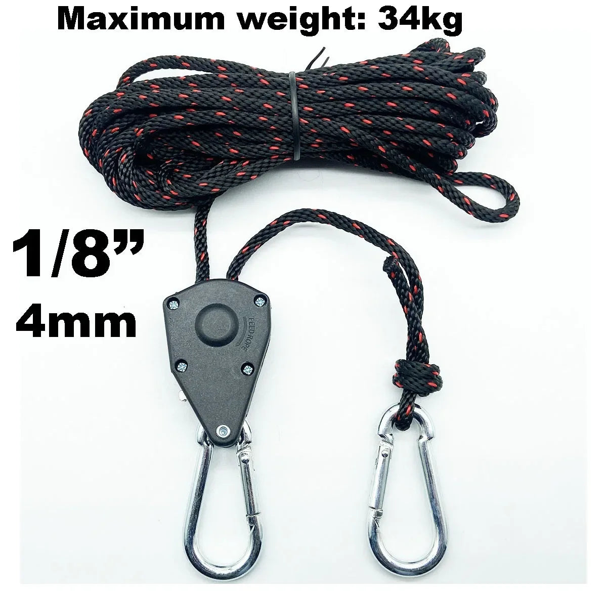6Pcs Camping Tent Tie Down Rope Tightener Fastening Wind Rope Buckle Pulley Ratchet Hangers Awning Rope Hook