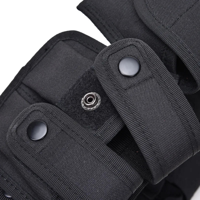 Outdoor tactical gun holster flashlight bag 10 in 1 multifunctional tool kit waist belt nylon Oxford cloth practical safety belt