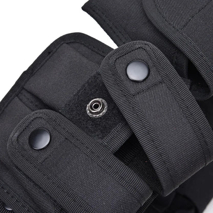 Outdoor tactical gun holster flashlight bag 10 in 1 multifunctional tool kit waist belt nylon Oxford cloth practical safety belt
