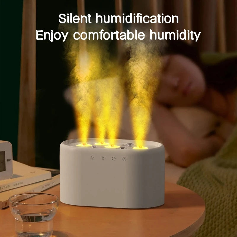 Heavy Fog 7 Spray Nozzles Aroma Humidifier USB Electric Aroma Air Purifier with Pickup Light Sound Control Mist Air Humidifier