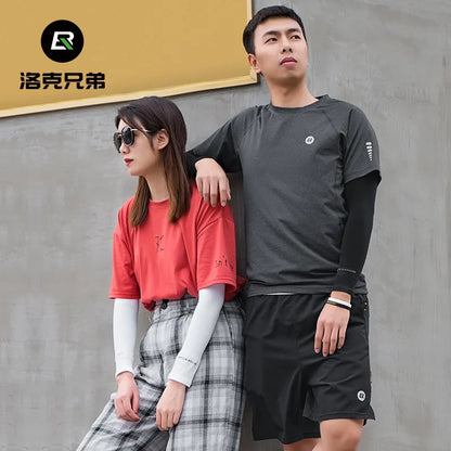 ROCKBROS Bike Cycling Running Arm Warmers UV Protect Cover Basketball Jogging Breathable Quick Dry Men Women Sunscreen Sleeves