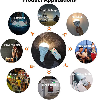 LED Camping Light E27 B22 Rechargeable Wireless Bulb Portable Lantern Light Emergency workshop Home Lamp For Outdoor Tent Lamp