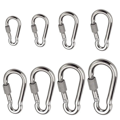 1/2pcs M4~M12 Spring Quick Link Buckle Ring with screw Outdoor Climbing Gear Carabiner Safety Hook Travel Kit Camping Equipment
