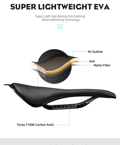 RYET Bike Saddle Ultralight Racing Full Carbon Seating Saddles 115g 7x9mm Road MTB Bicycle Seat Cushion Cycling Accessories